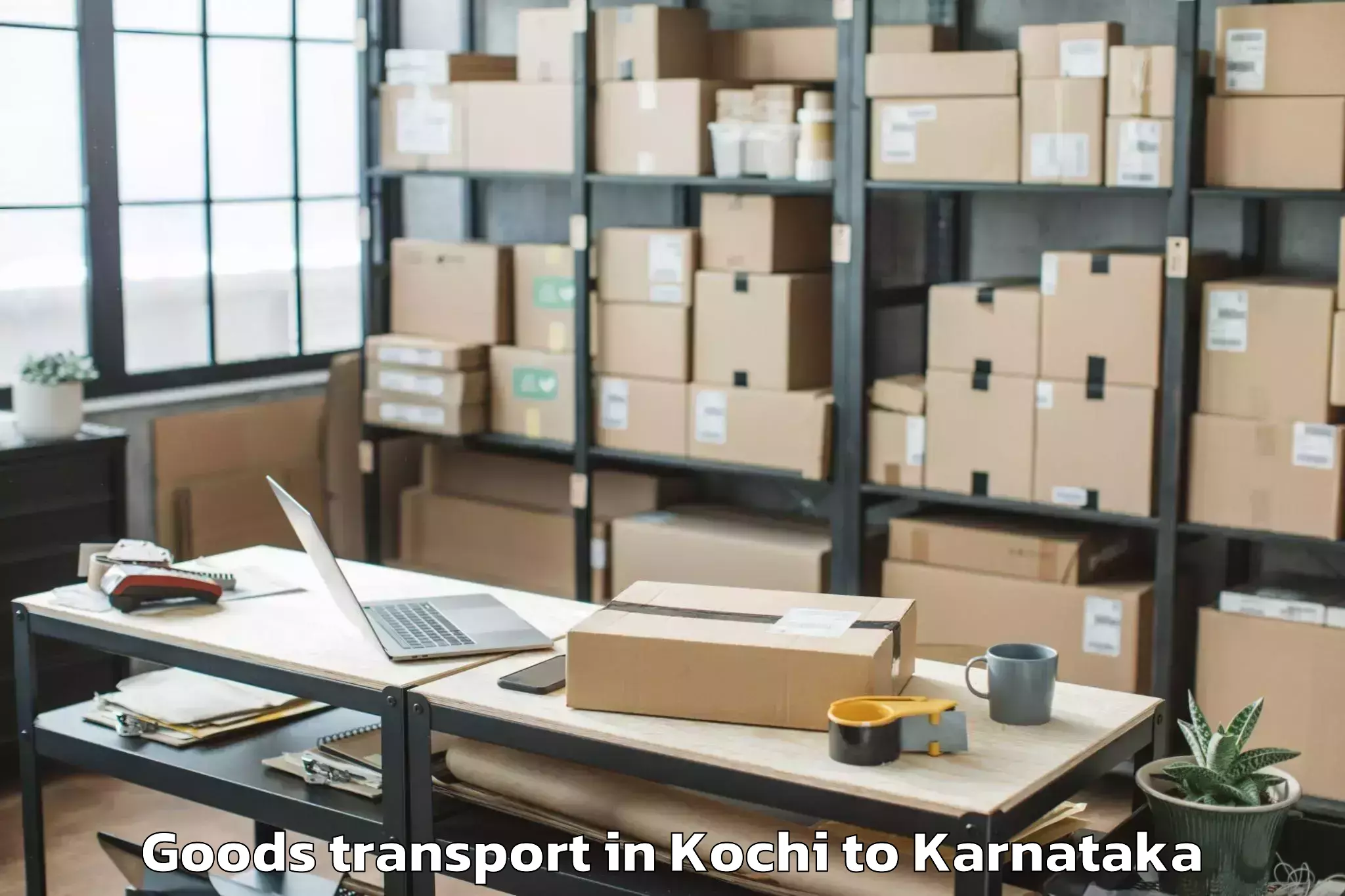 Top Kochi to Maddur Goods Transport Available